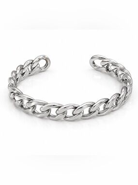 Marilyn Schiff Chain Link Cuff Bracelet-Silver NWOT, classy, simple